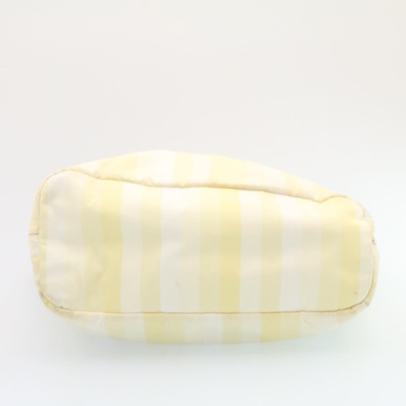 PRADA 2Way Shoulder Bag Hand Bag Canvas Yellow White Auth ar6192 - Picture 5 of 16